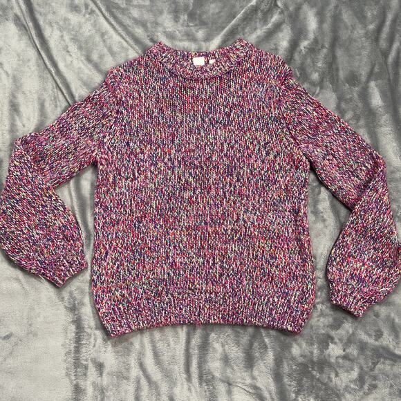 GAP Sweaters - Gap Multicolor marbled Long Sleeve crew neck Sweater SZ S women's